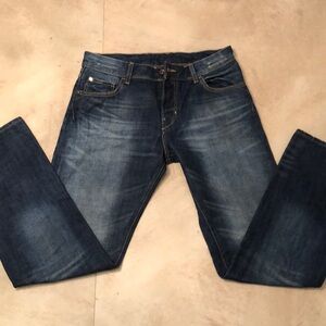 H&M Men’s distressed straight button fly jeans 31/32